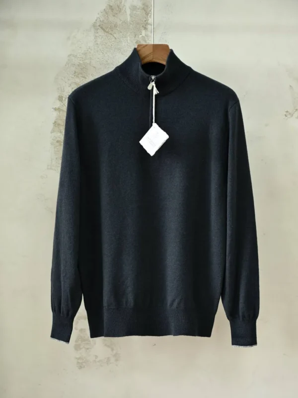 Мужская кофта Brunello Cucinelli серого цвета, артикул 348664