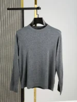 Мужская кофта Loro Piana серого цвета, артикул 348962