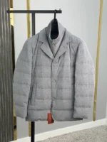 Мужская куртка Loro Piana серого цвета, артикул 348872
