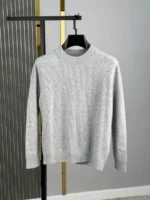 Мужской свитер Zegna серого цвета, артикул 348942
