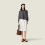 Женская кофта на молнии Miu Miu серого цвета, артикул 348838 — фото 3