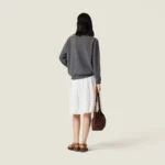 Женская кофта на молнии Miu Miu серого цвета, артикул 348838 — фото 5