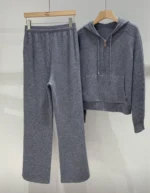 Женский спортивный костюм Loro Piana серого цвета, артикул 348450 — фото 3