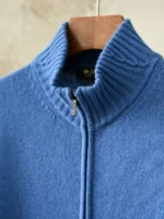 Мужская кофта на молнии Loro Piana синего цвета, артикул 348651 — фото 2