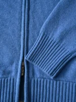 Мужская кофта на молнии Loro Piana синего цвета, артикул 348651 — фото 5