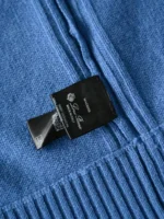 Мужская кофта на молнии Loro Piana синего цвета, артикул 348651 — фото 6