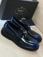 Мужские лоферы Prada синего цвета, артикул 348990 — фото 4