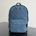 Мужской рюкзак Bottega Veneta синего цвета, артикул 348666