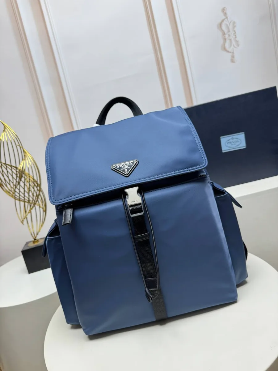 348745_1 Мужской рюкзак Prada синего цвета, артикул 348745