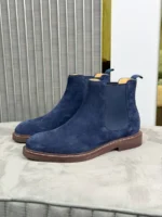 Мужские челси Brunello Cucinelli тёмно-синего цвета, артикул 349016