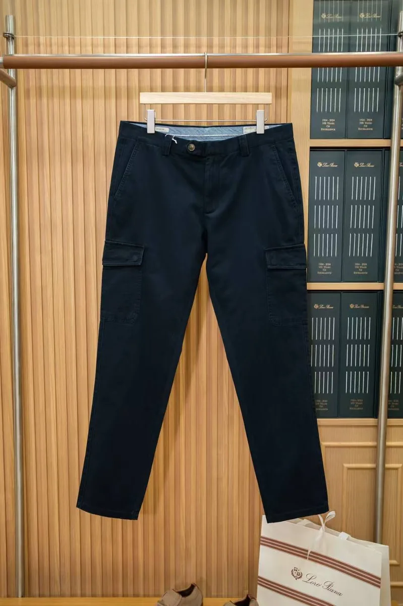 348598_1 Мужские джинсы Brunello Cucinelli тёмно-синего цвета, артикул 348598