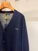 Мужской кардиган Prada тёмно-синего цвета, артикул 348718 — фото 3