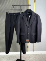 Мужской костюм Zegna тёмно-синего цвета, артикул 348967