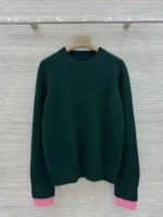 Женский свитер Loro Piana зелёного цвета, артикул 348817